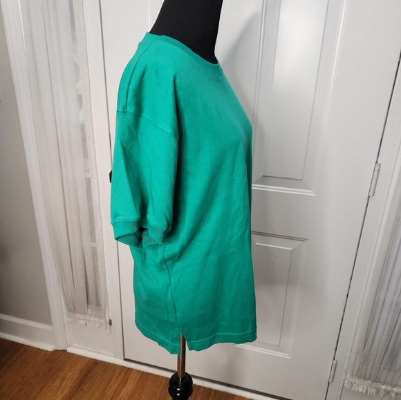Liz Sport Green Short Sleeve Top  Size Large - Picture 3 of 6